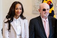 Rachel Eliza Griffiths and Salman Rushdie (Image via Getty)